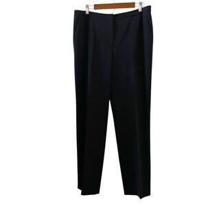 Escada High Rise Straight Leg Trousers/Pants In Black Size 44/L